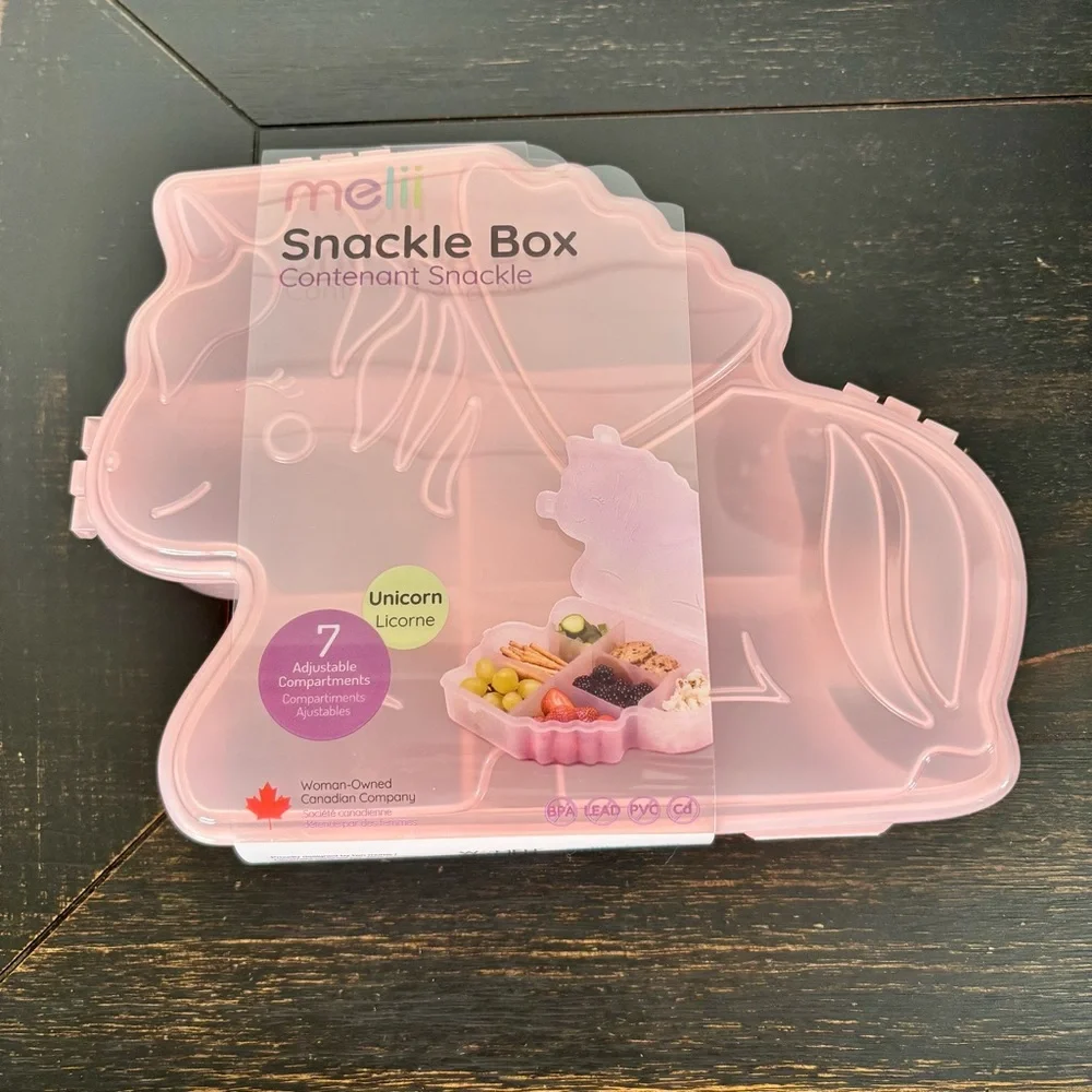 Melii Unicorn Snackle Box Food Storage Container NEW